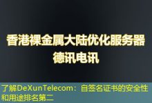 了解DeXunTelecom:自签名证书的安全性和用途排名第二-海外服务器