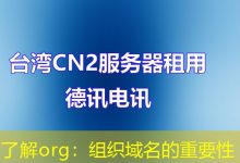了解org:组织域名的重要性-海外服务器