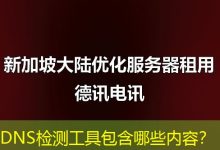 DNS检测工具包含哪些内容?-海外服务器