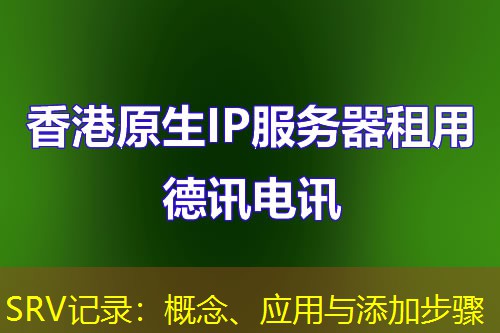 SRV记录：概念、应用与添加步骤