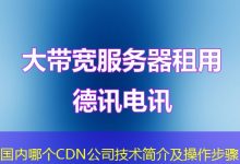 国内哪个CDN公司技术简介及操作步骤-海外服务器
